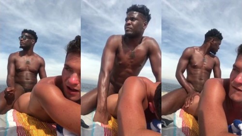 Bruno Cartella & Ty Shine – Interracial Couple Has Sex On Nude Beach